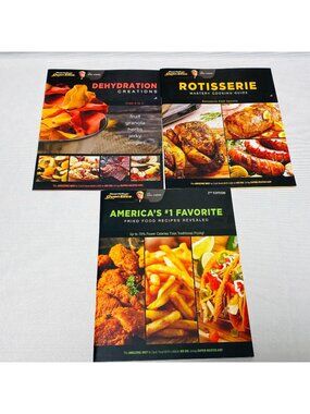Power AirFryer Oven Recipe Booklets Set: Dehydration Rotisserie Fried Foods